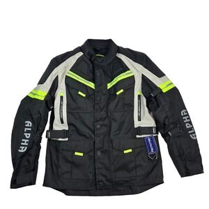 Alpha Cycle Breathable Motorcycle Jacket Removable Liner Size M New
